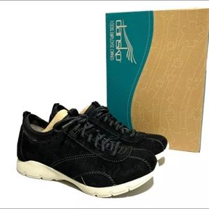 Dansko Audra Suede  Women's Black Comfort Sneakers Size 37 6.5 - 7 Shoes NEW